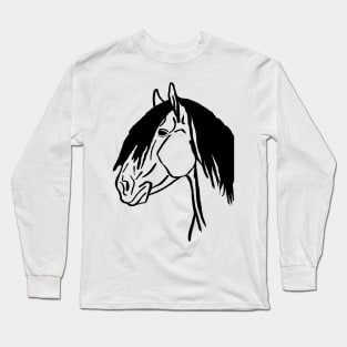 Heavy Horse profile Long Sleeve T-Shirt